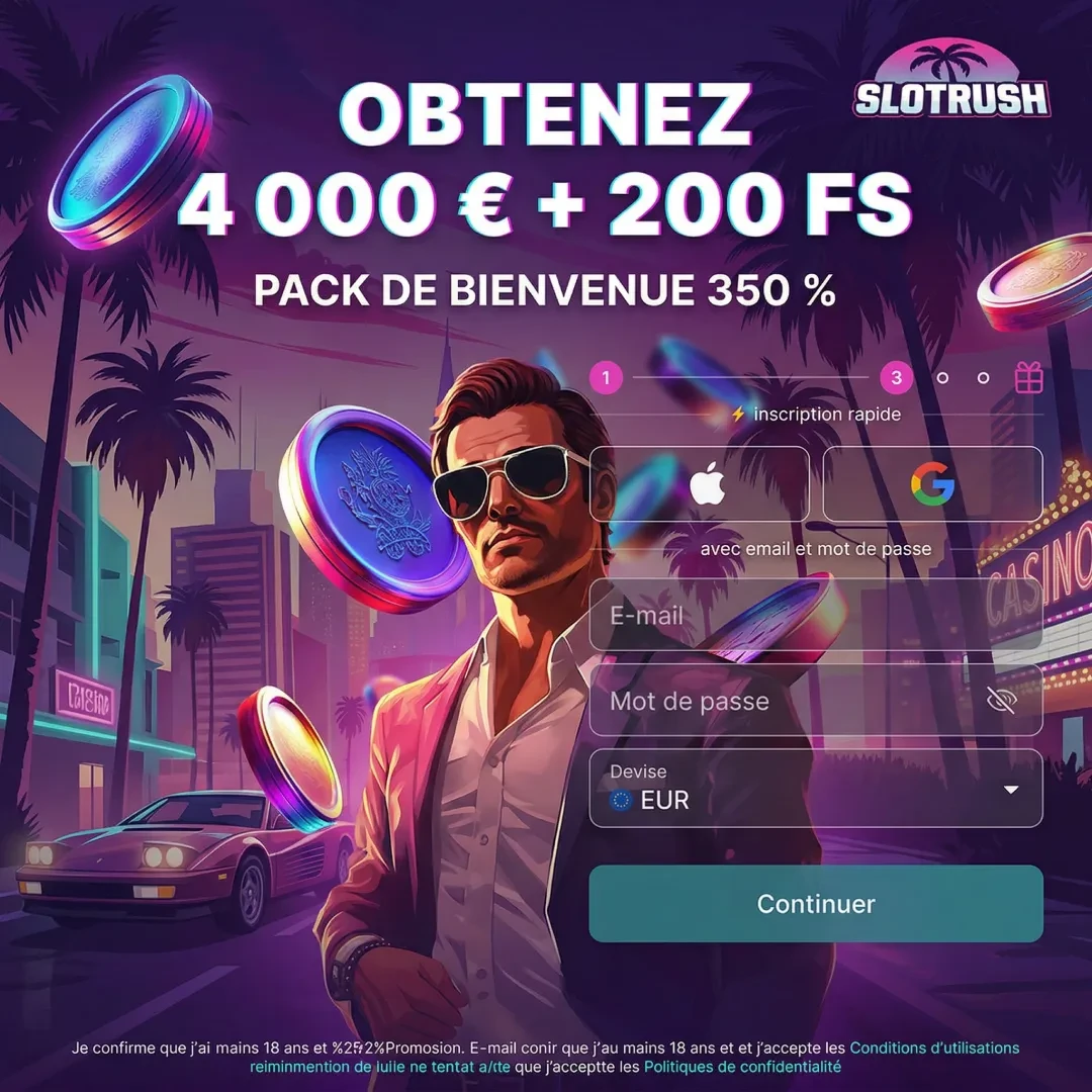 Slotrush casino bonus sans dépôt 50 euros
